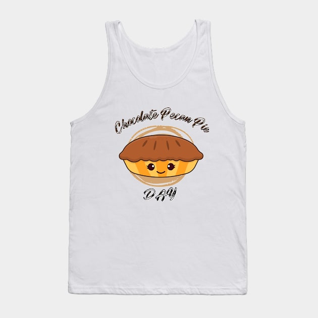 Adult chocolate pecan pie day Tank Top by Vortex.Merch